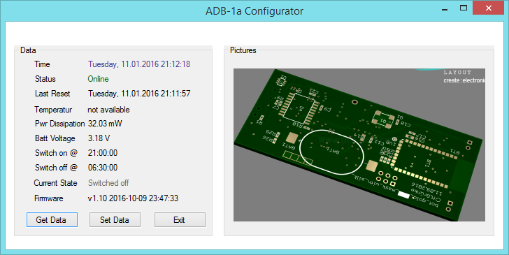 ADB-Konfigurator Hauptfenster v1.21